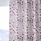 Burgundy Meadow - Curtain Panel - The Drapery