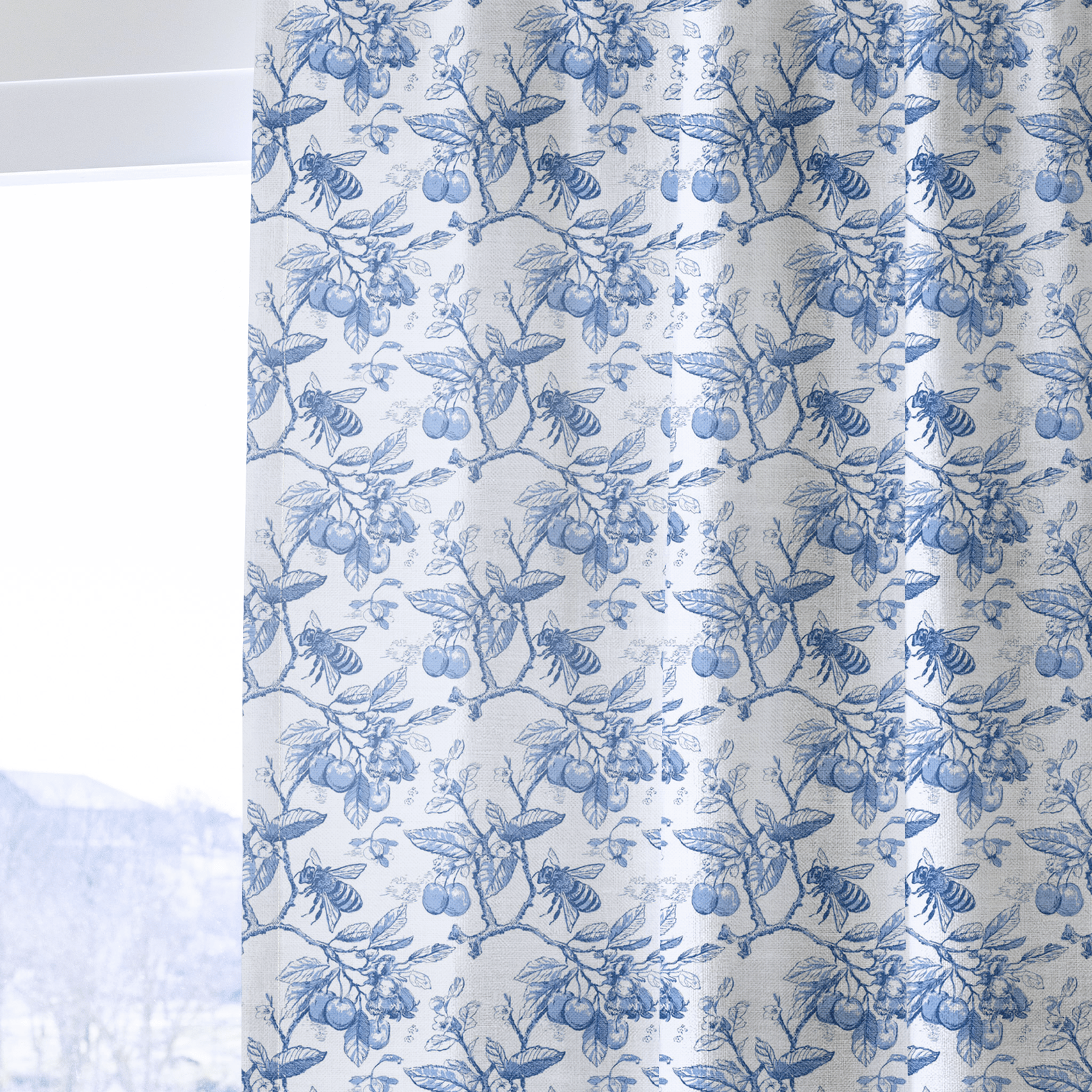 Buzzin Around - Curtain Panel - The Drapery