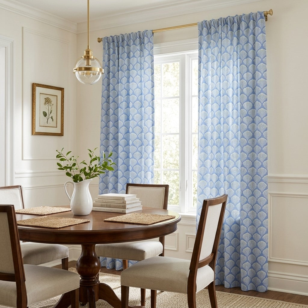 Brandt Blue - Curtain Panel - Breakfast Nook