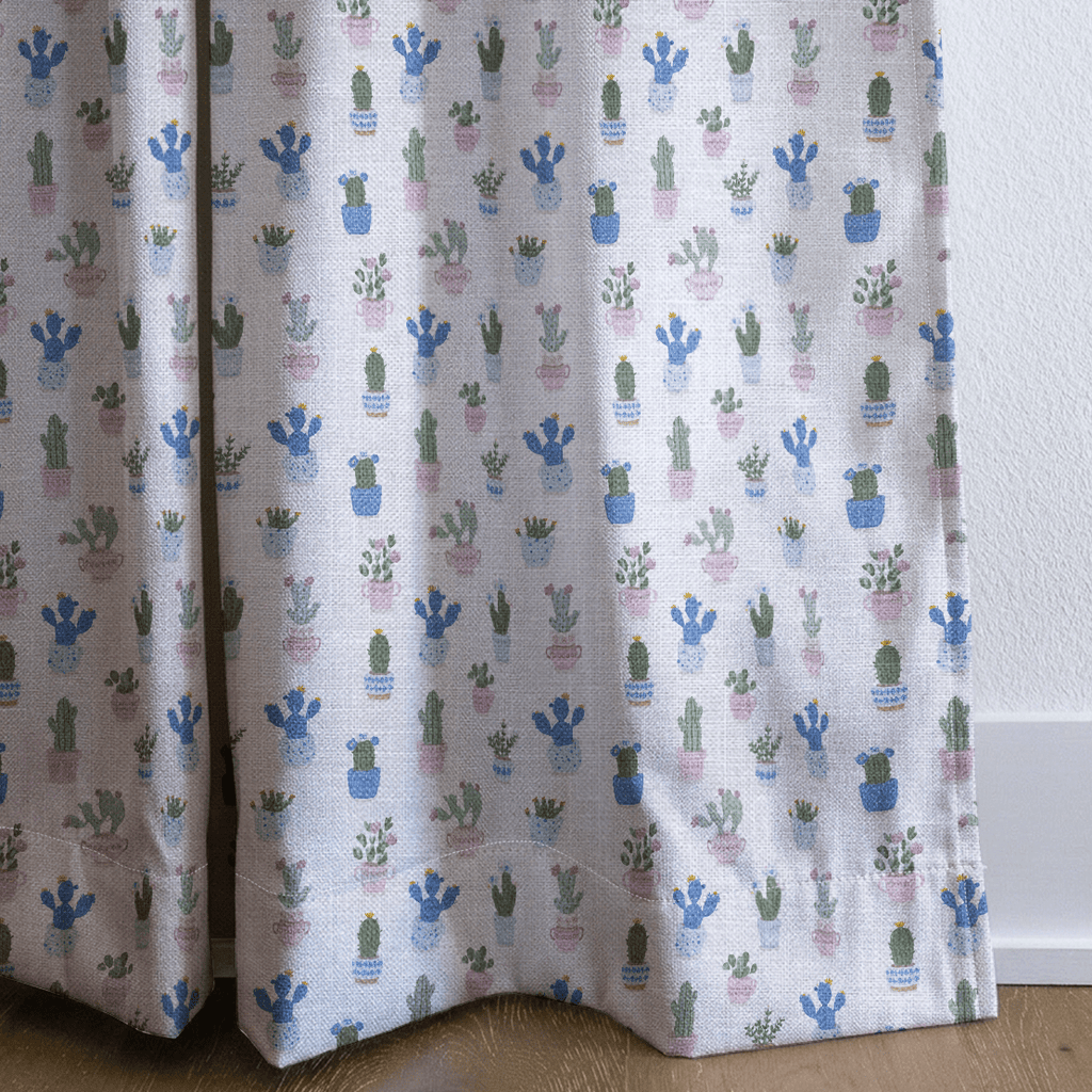 Cactus Pots - Curtain Panel - The Drapery