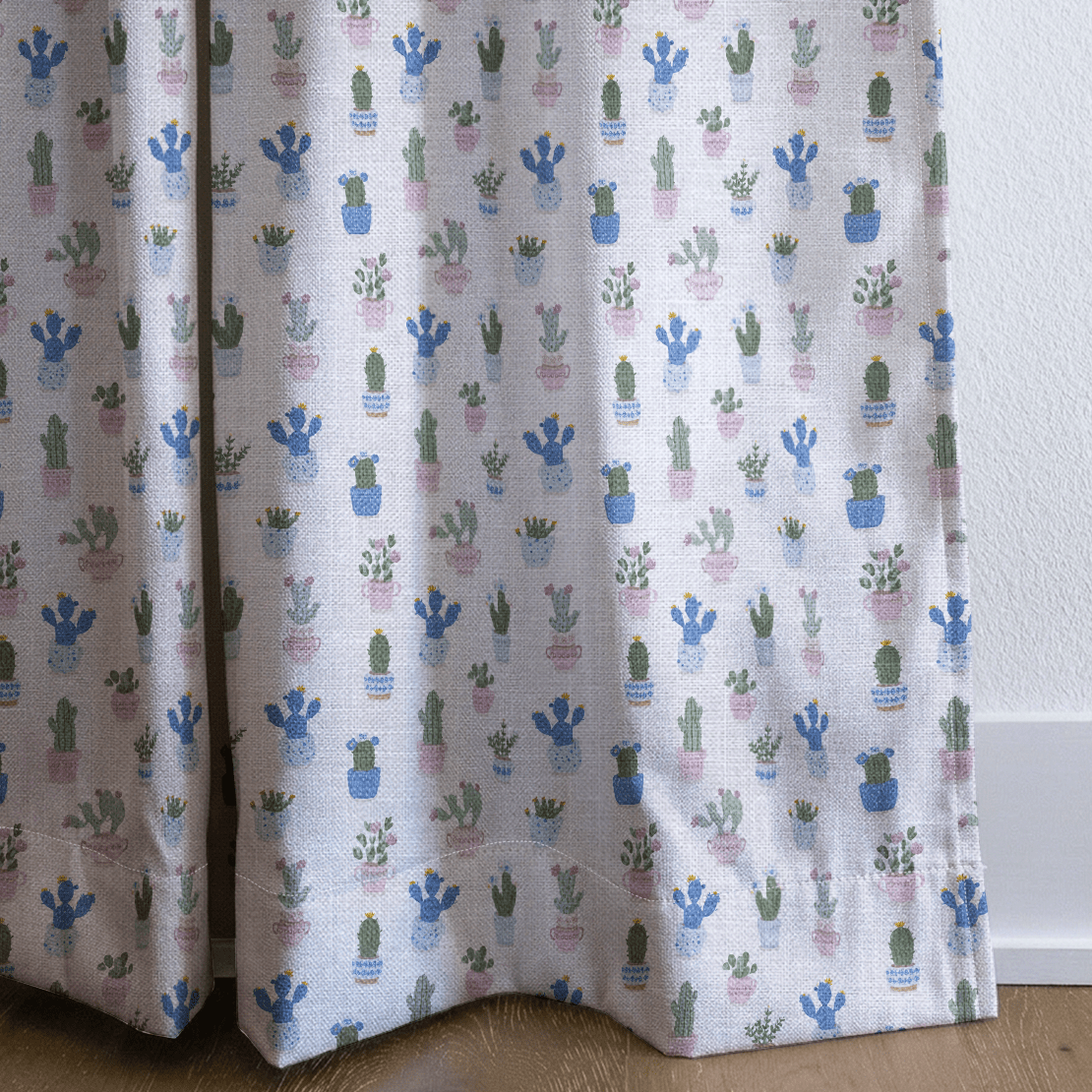 Cactus Pots - Curtain Panel - The Drapery