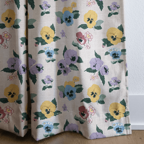 Calderin Pansies - Curtain Panel - The Drapery