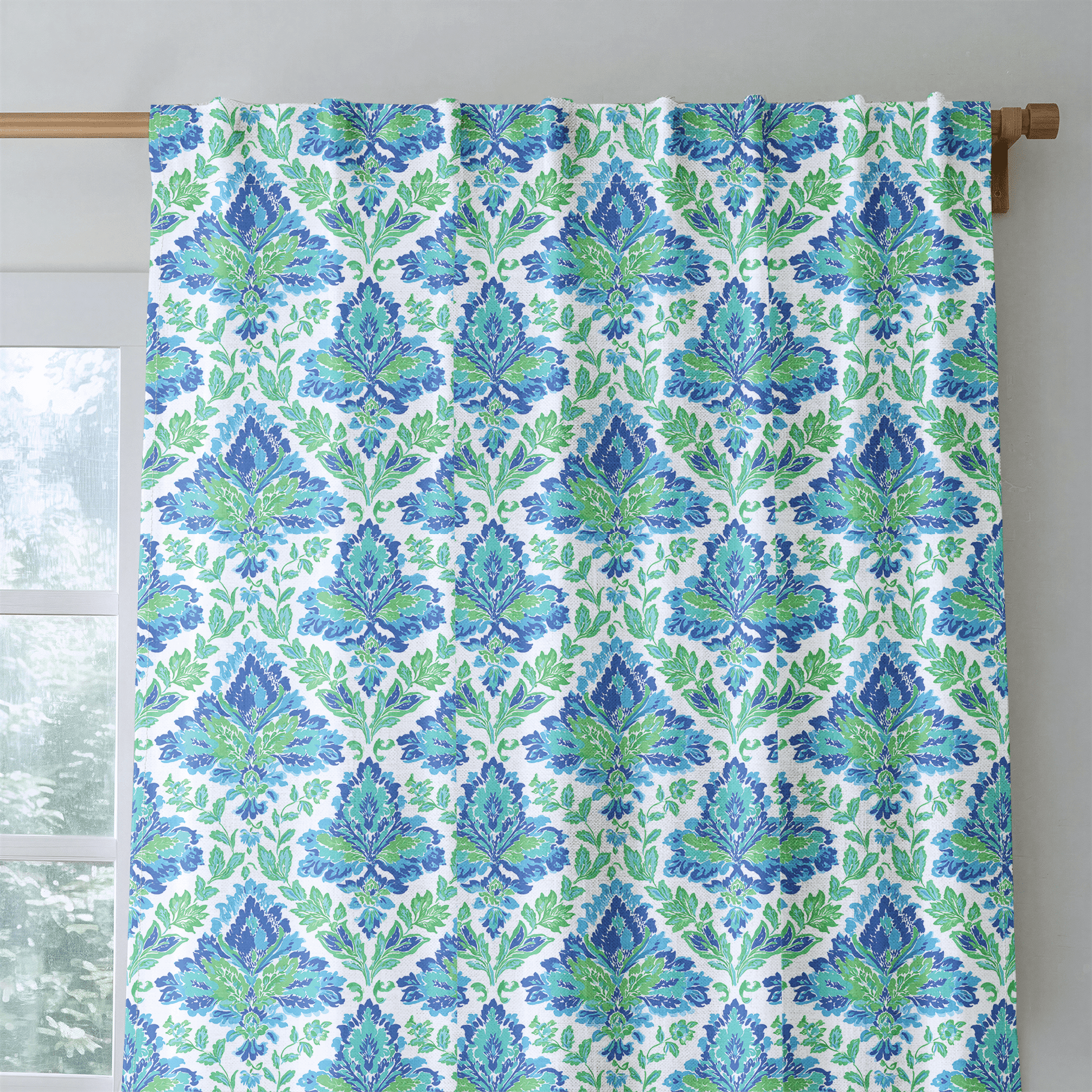 Calixter Damask - Curtain Panel - The Drapery