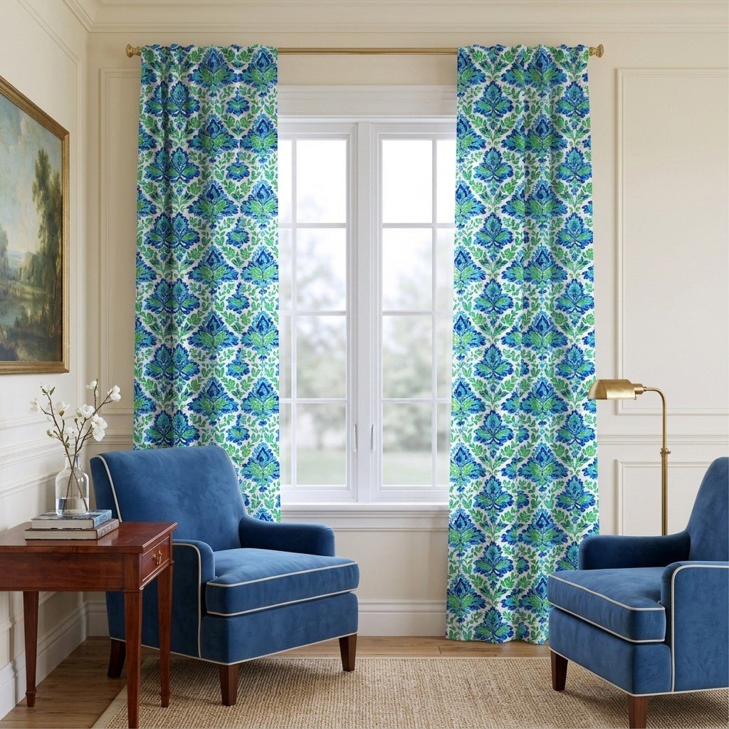 Calixter Damask - Curtain Panel - The Drapery