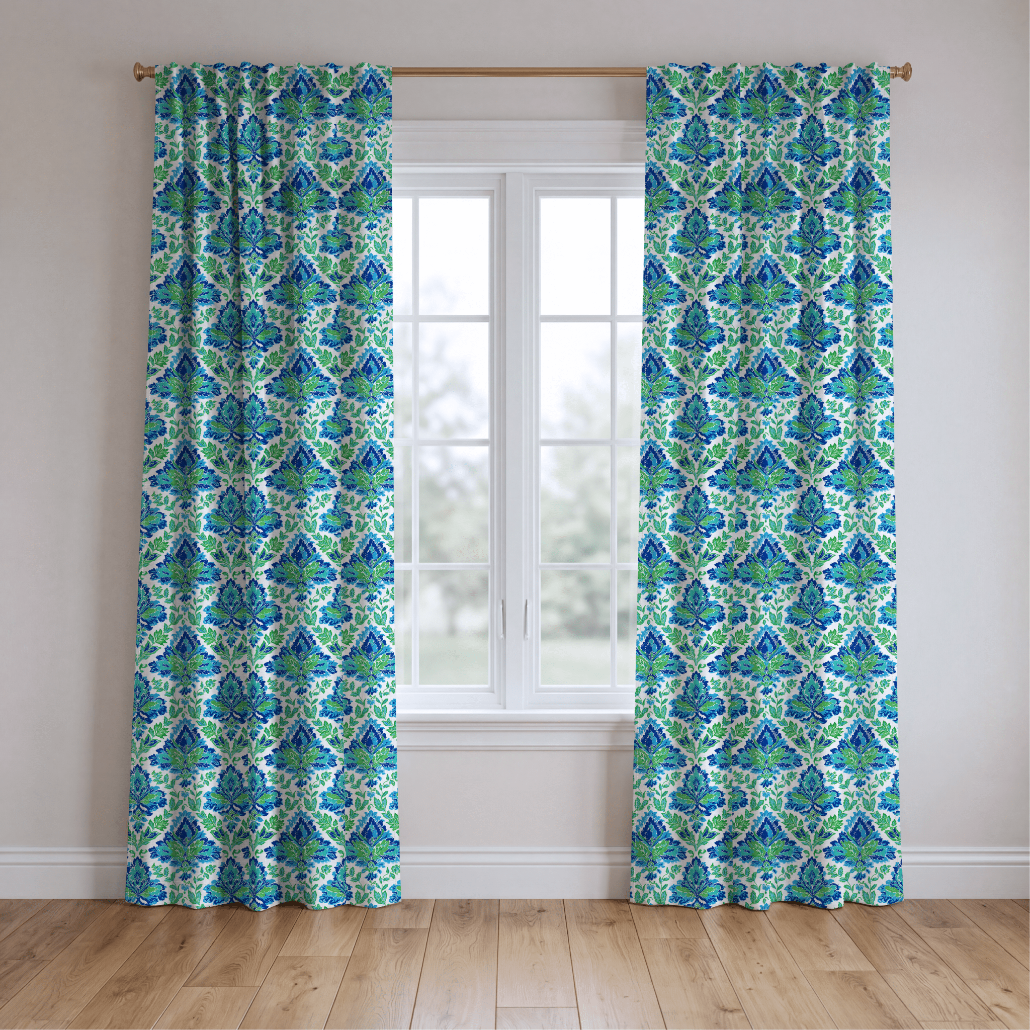 Calixter Damask - Curtain Panel - The Drapery
