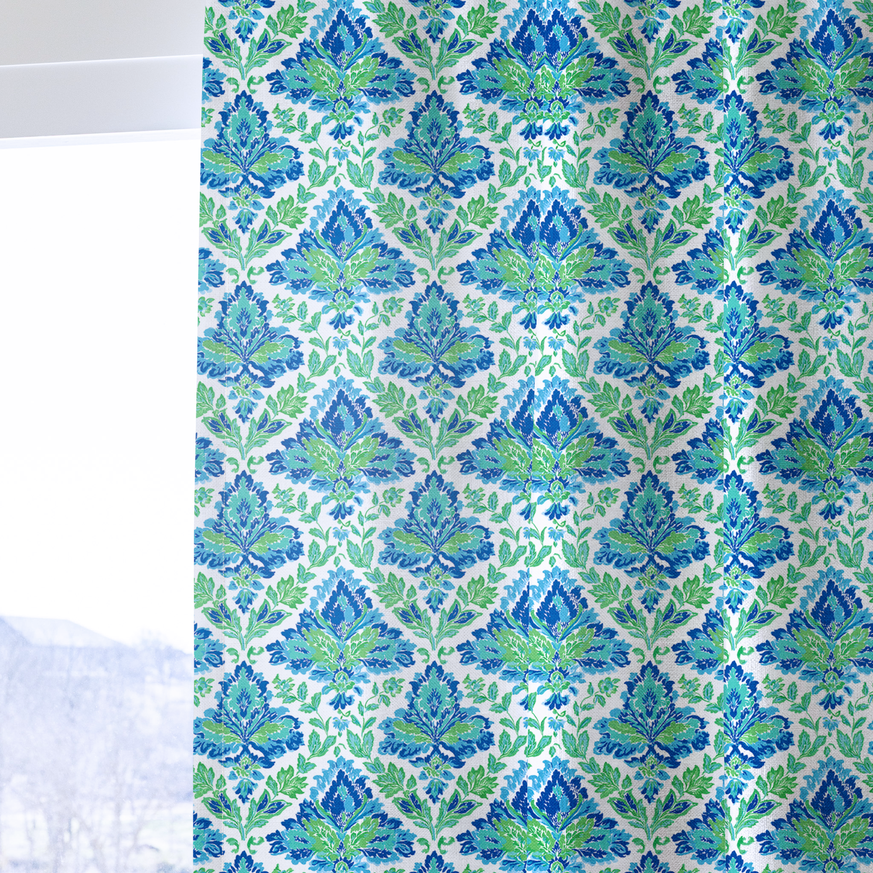 Calixter Damask - Curtain Panel - The Drapery