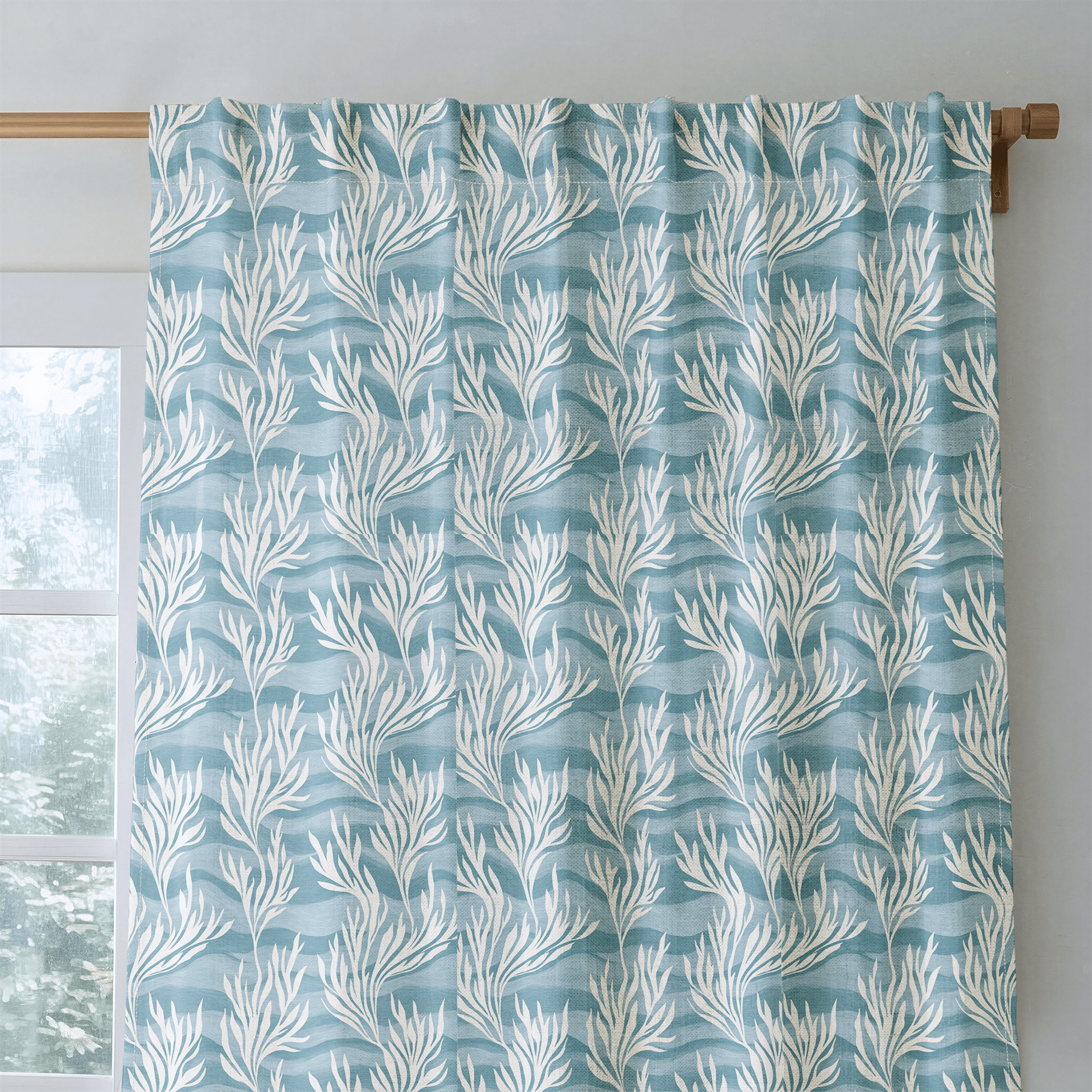 Callahan Coral - Curtain Panel - The Drapery