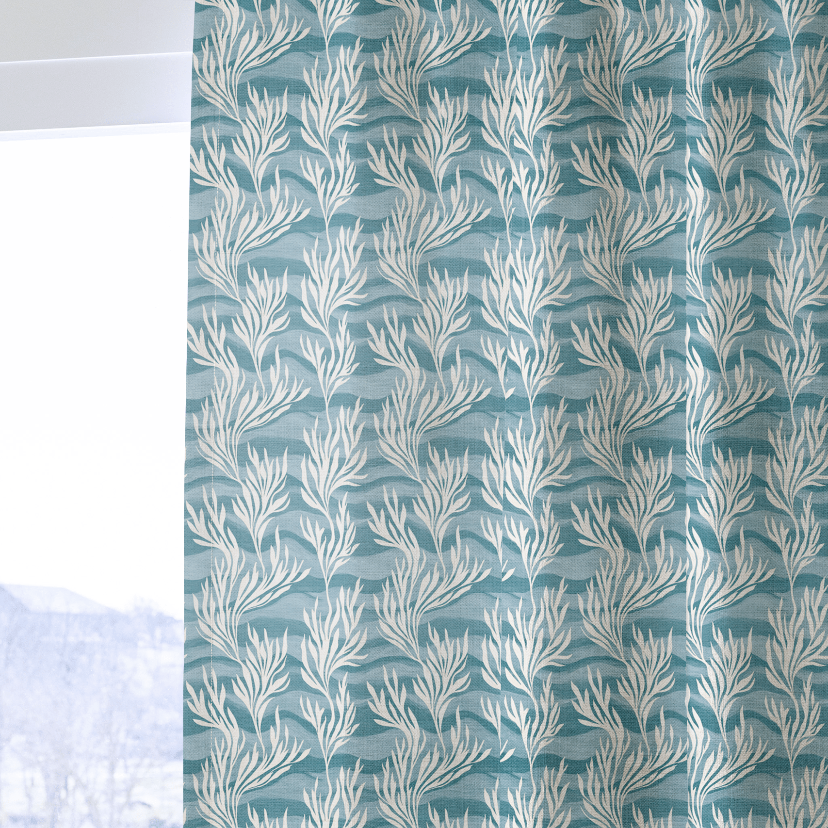 Callahan Coral - Curtain Panel - The Drapery