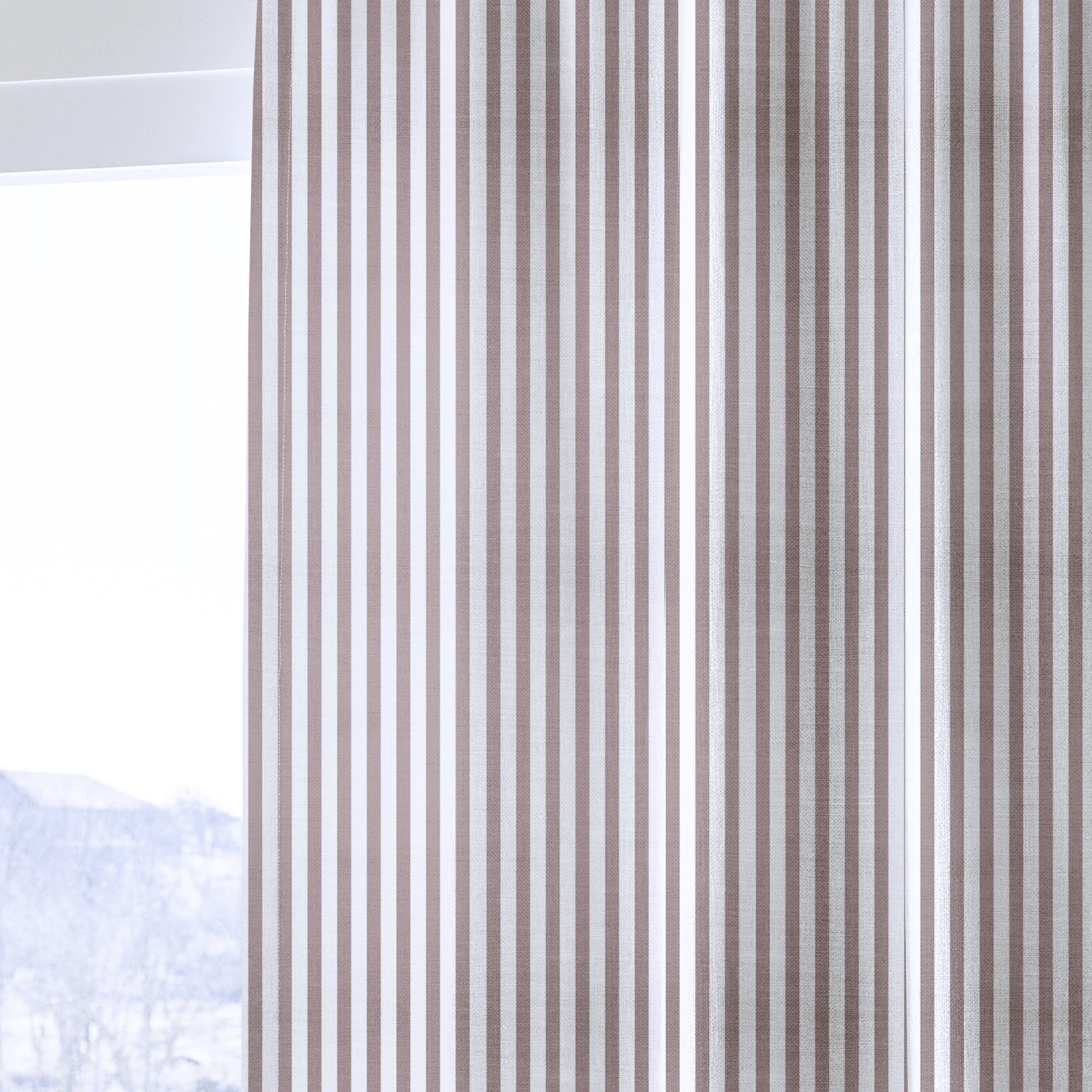 Camel Stripe - Curtain Panel - The Drapery