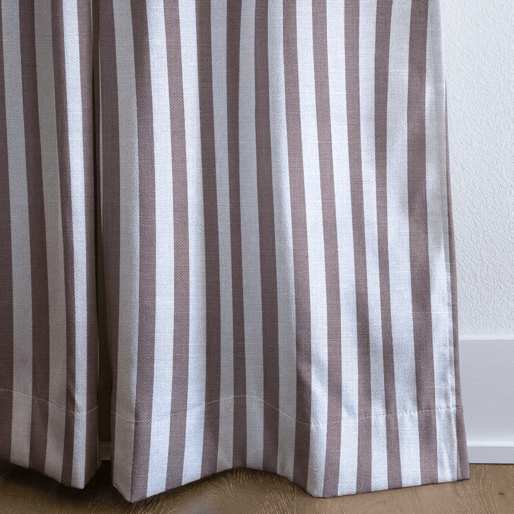 Camel Stripe - Curtain Panel - The Drapery