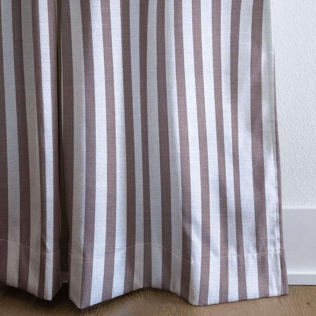 Camel Stripe - Curtain Panel - The Drapery