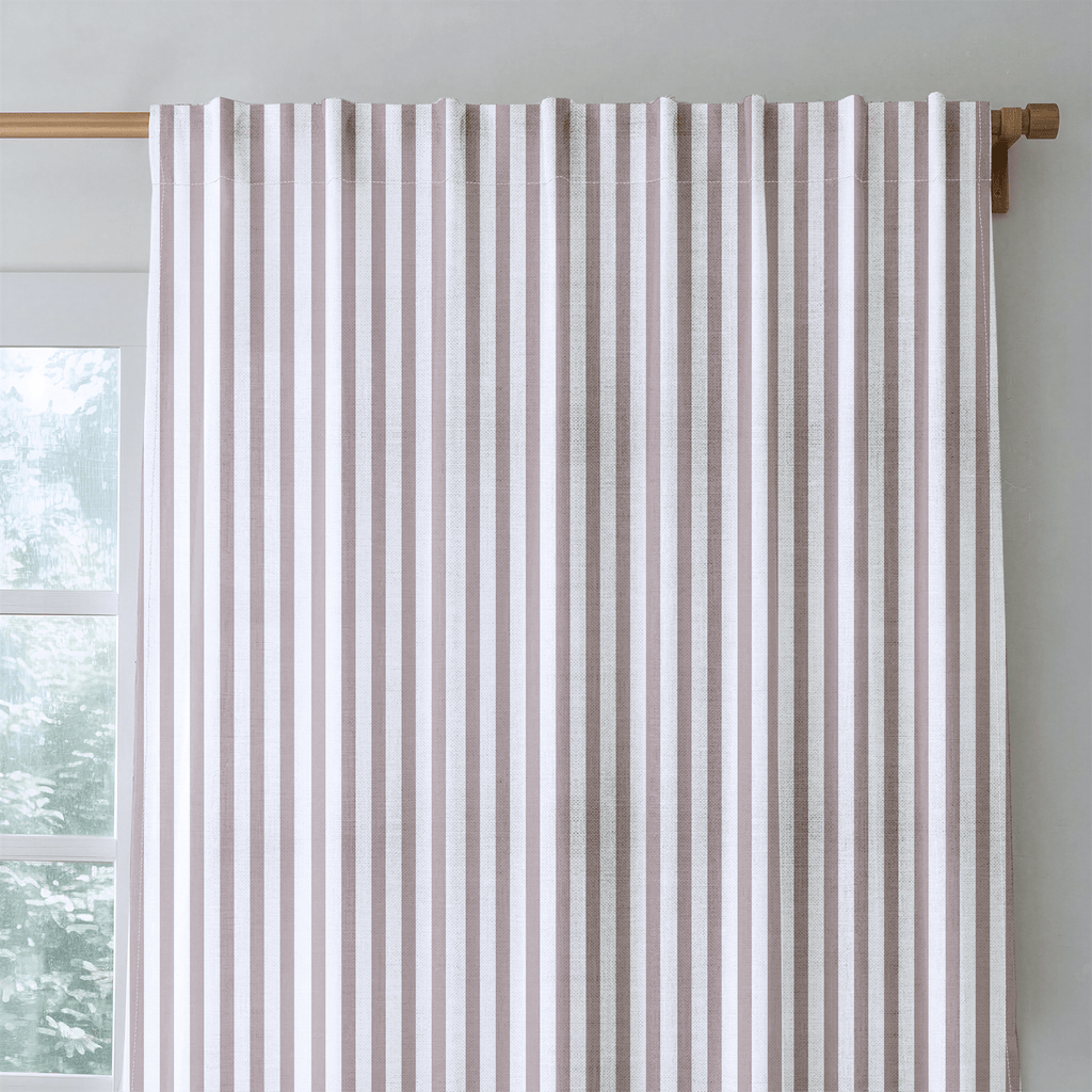 Camel Stripe - Curtain Panel - The Drapery