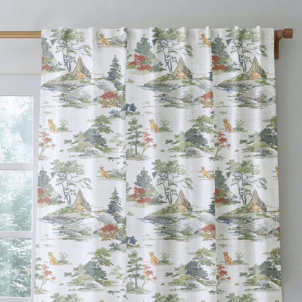 Camping Retriever - Curtain Panel - The Drapery