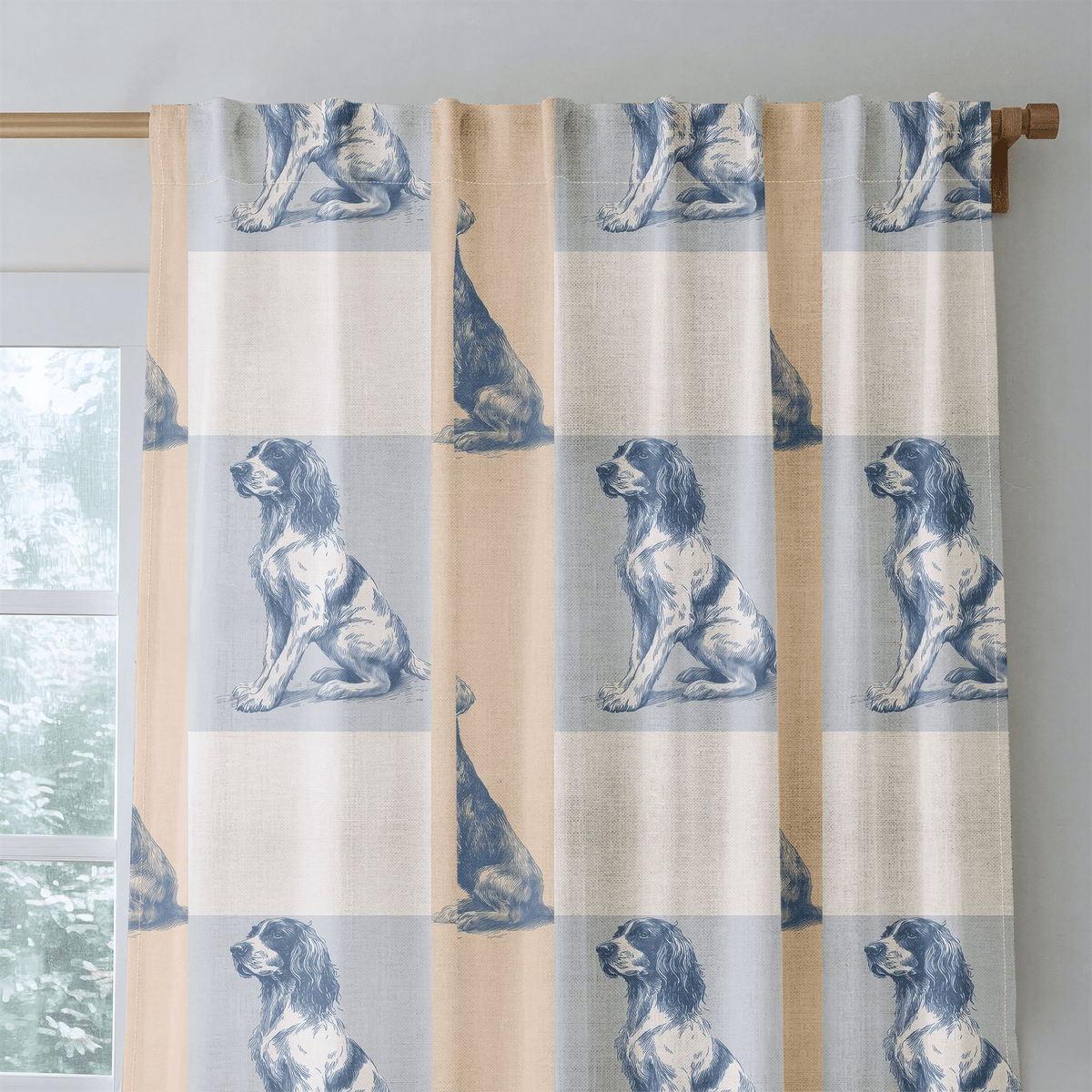 Canine Check - Curtain Panel - The Drapery