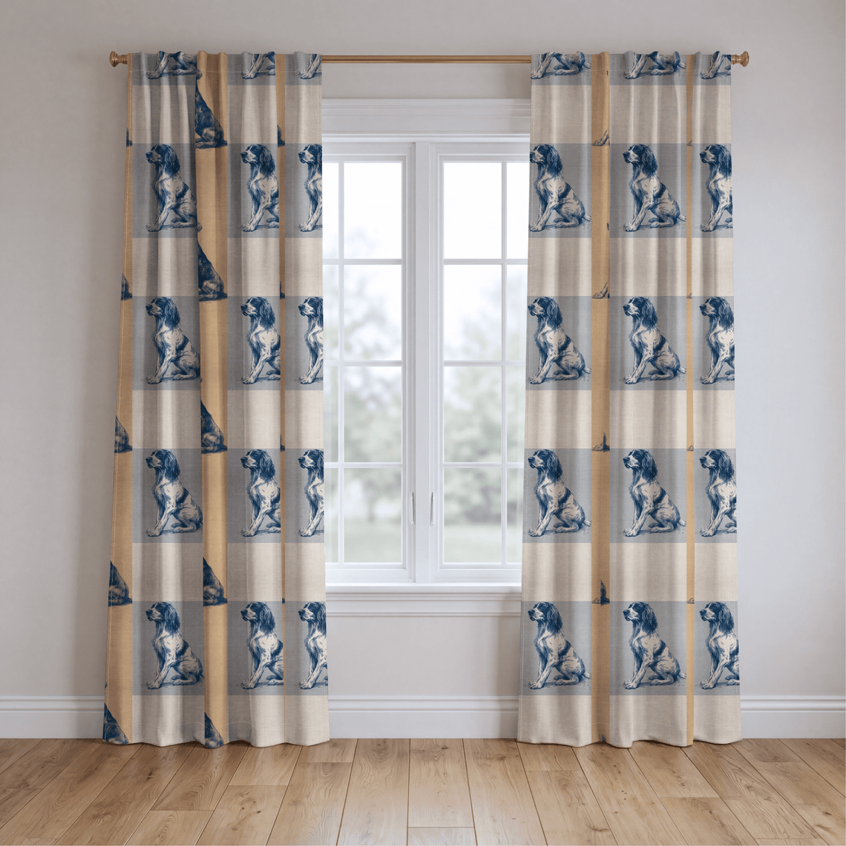 Canine Check - Curtain Panel - The Drapery