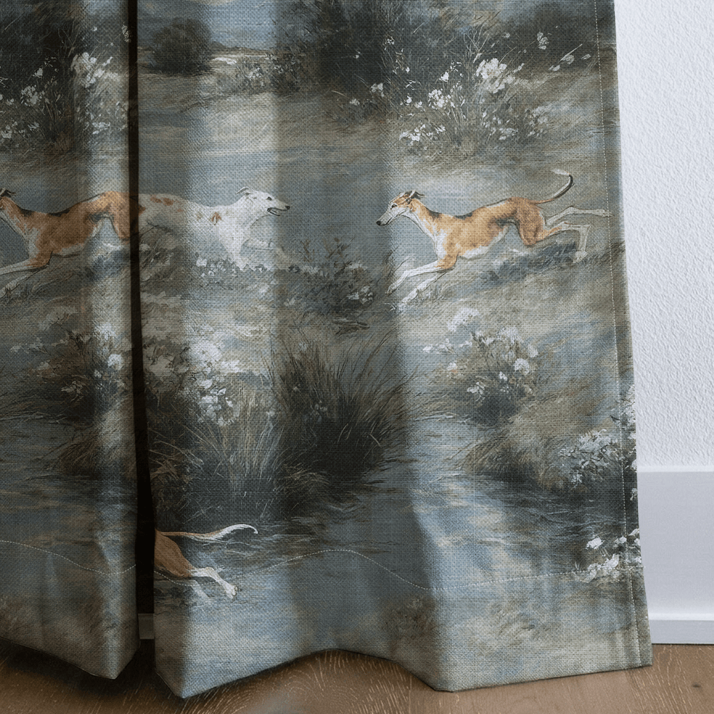 Canine Meadow - Curtain Panel - The Drapery
