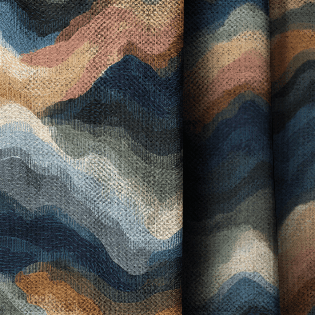 Canyon Waves - Curtain Panel - The Drapery
