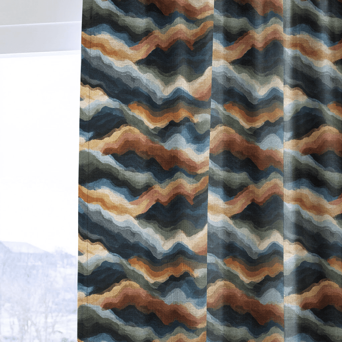 Canyon Waves - Curtain Panel - The Drapery