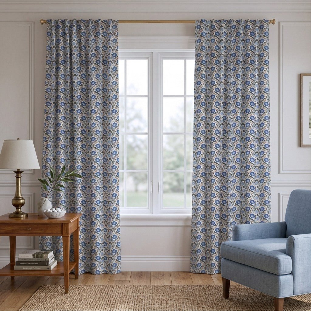 Carousel Bloom Four - Curtain Panel - The Drapery