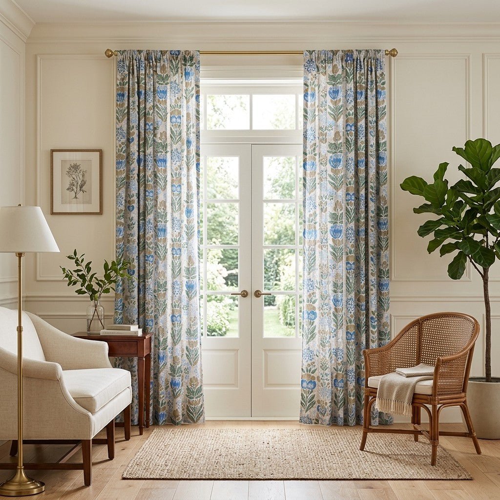 Carousel Bloom Two - Curtain Panel - The Drapery