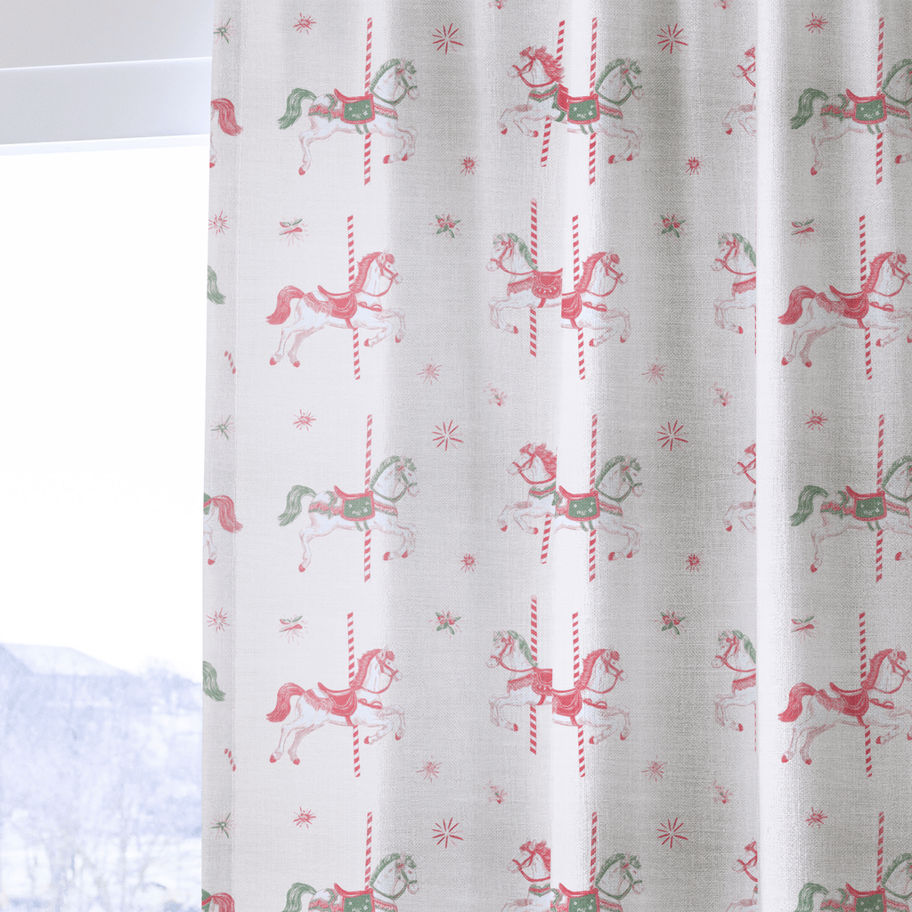 Carousel Christmas - Curtain Panel - The Drapery