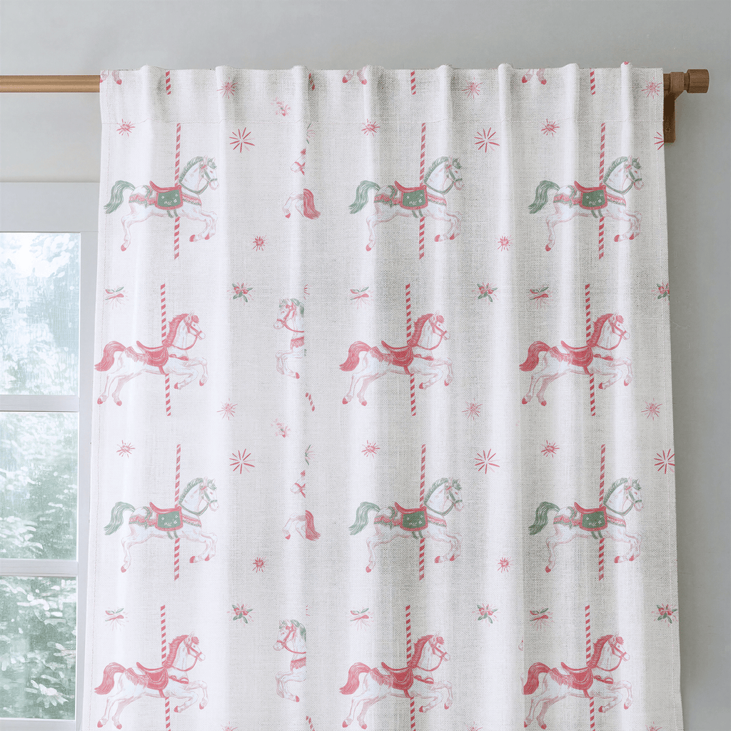 Carousel Christmas - Curtain Panel - The Drapery
