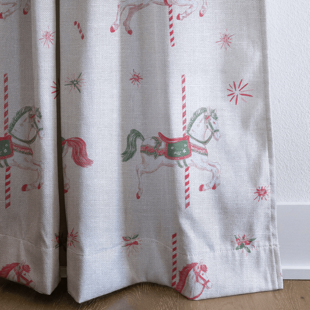 Carousel Christmas - Curtain Panel - The Drapery