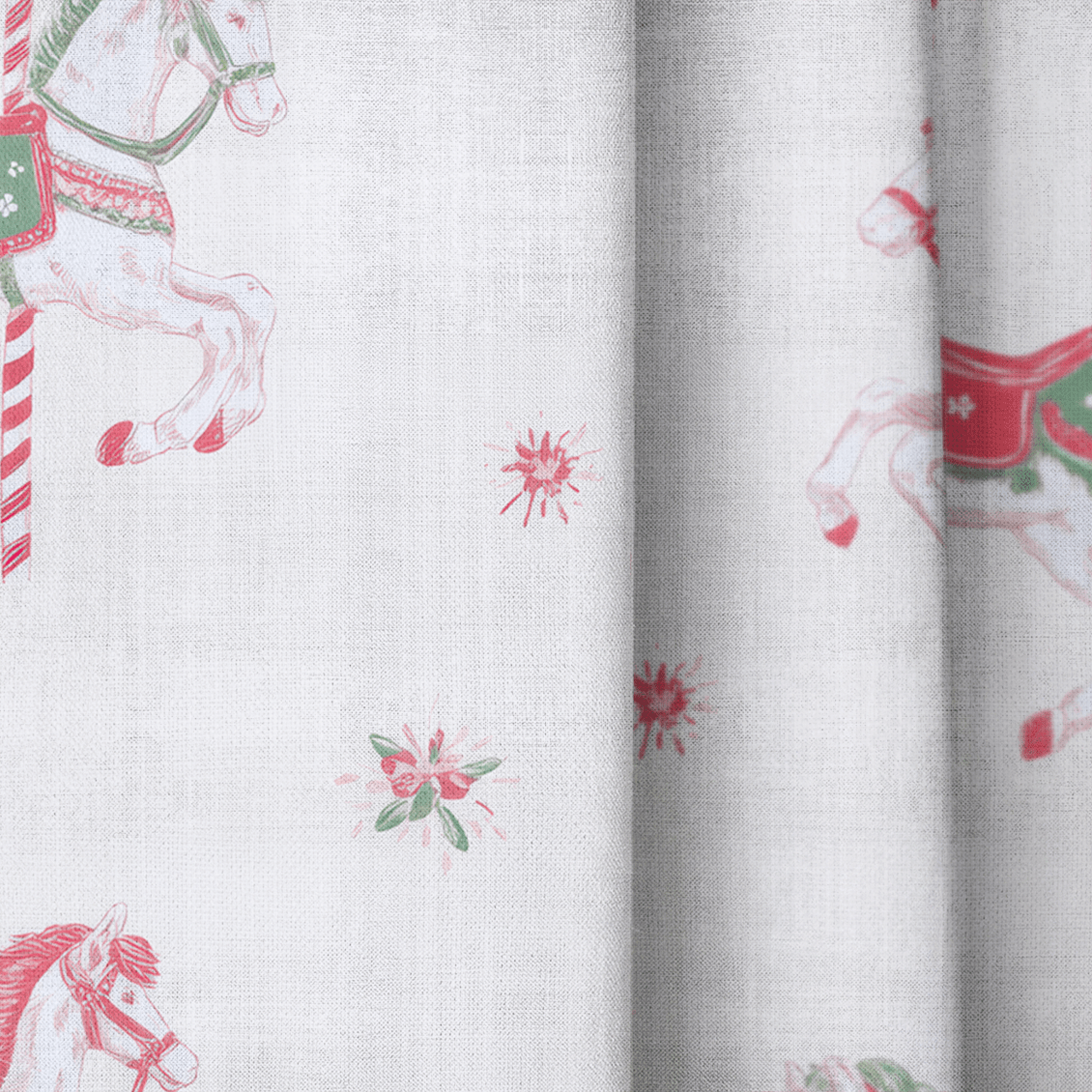 Carousel Christmas - Curtain Panel - The Drapery