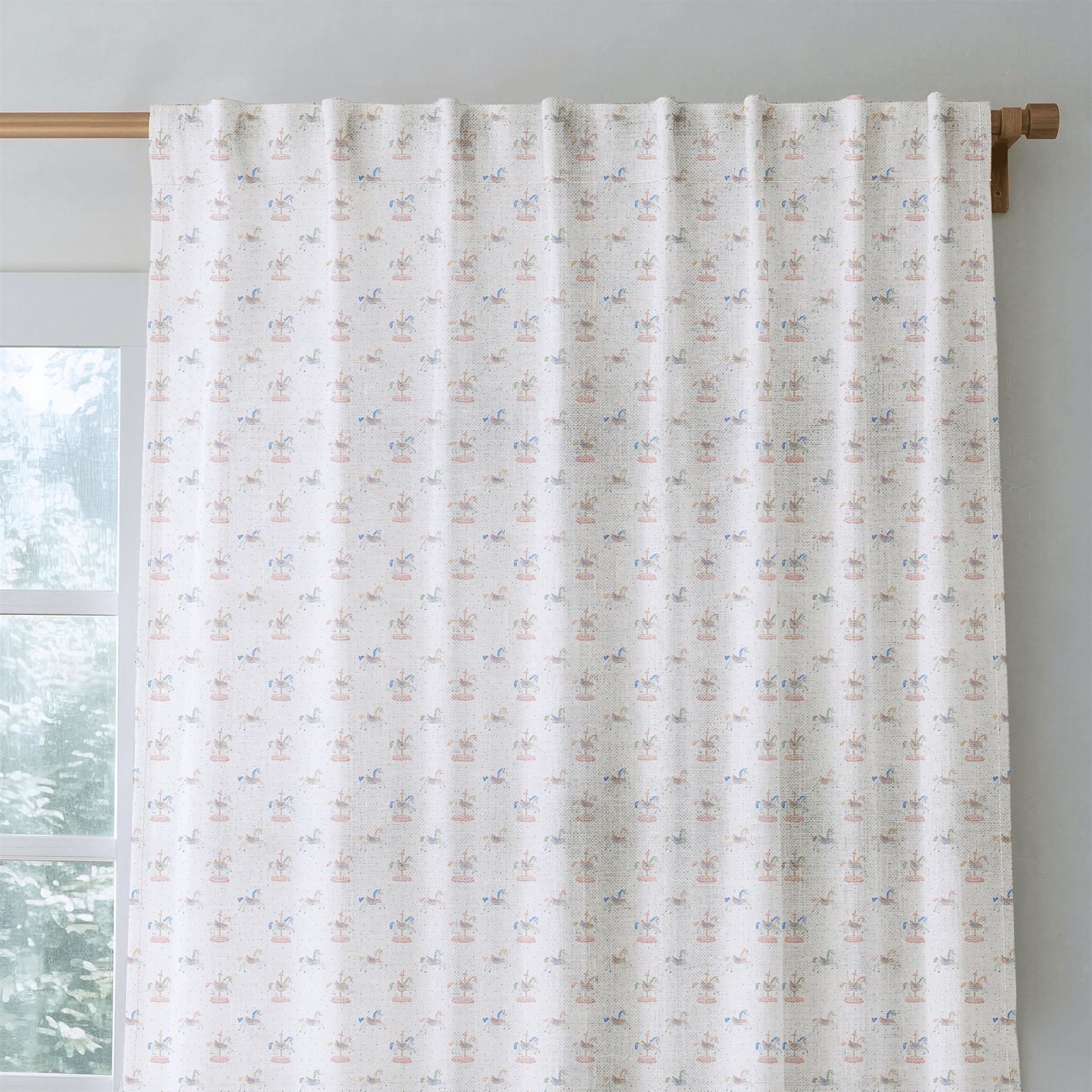 Carousel Horses - Curtain Panel - The Drapery