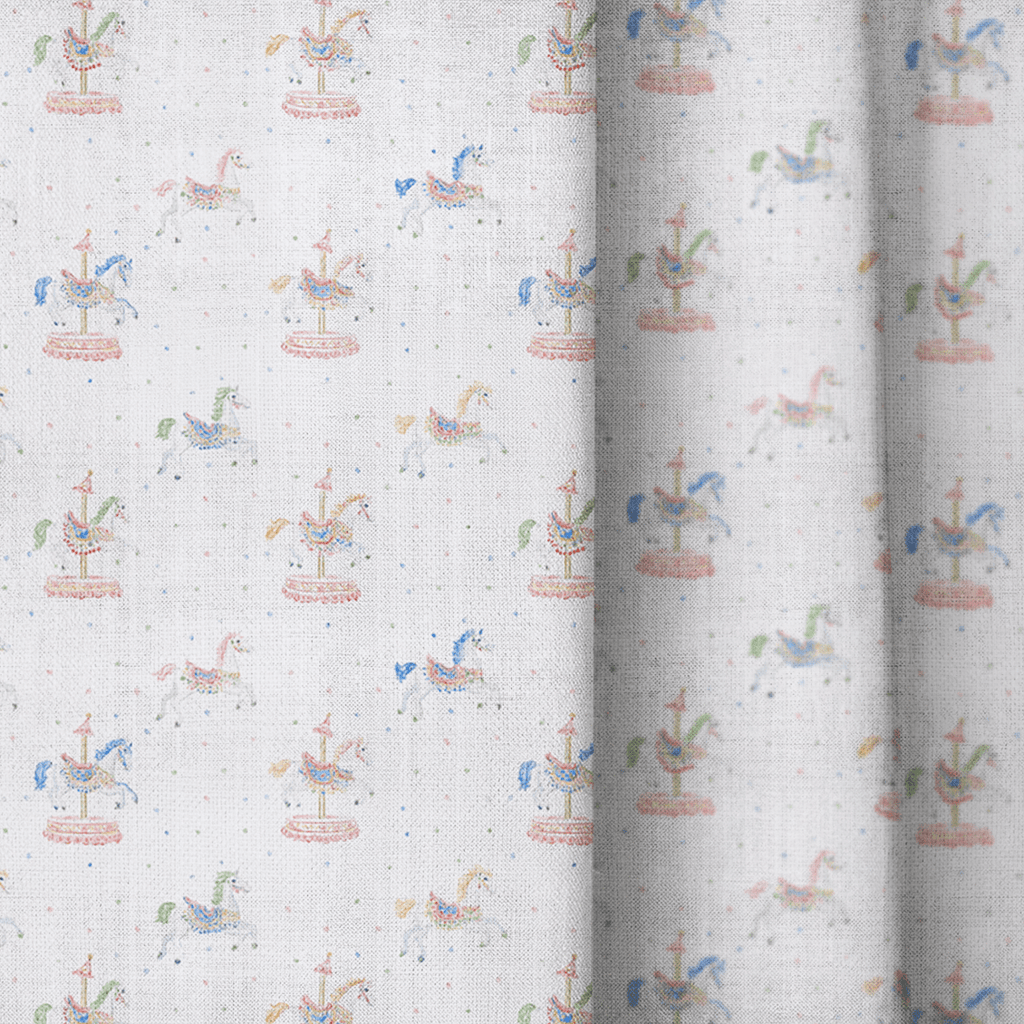 Carousel Horses - Curtain Panel - The Drapery