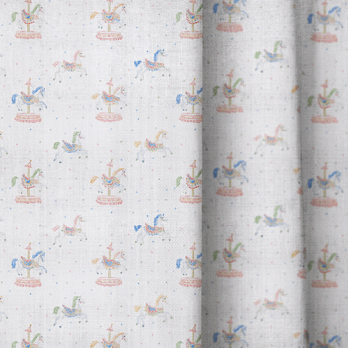 Carousel Horses - Curtain Panel - The Drapery