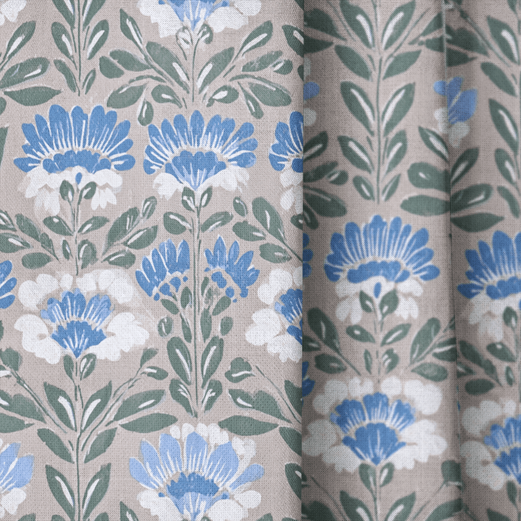 Carousel of Flowers - Curtain Panel - The Drapery