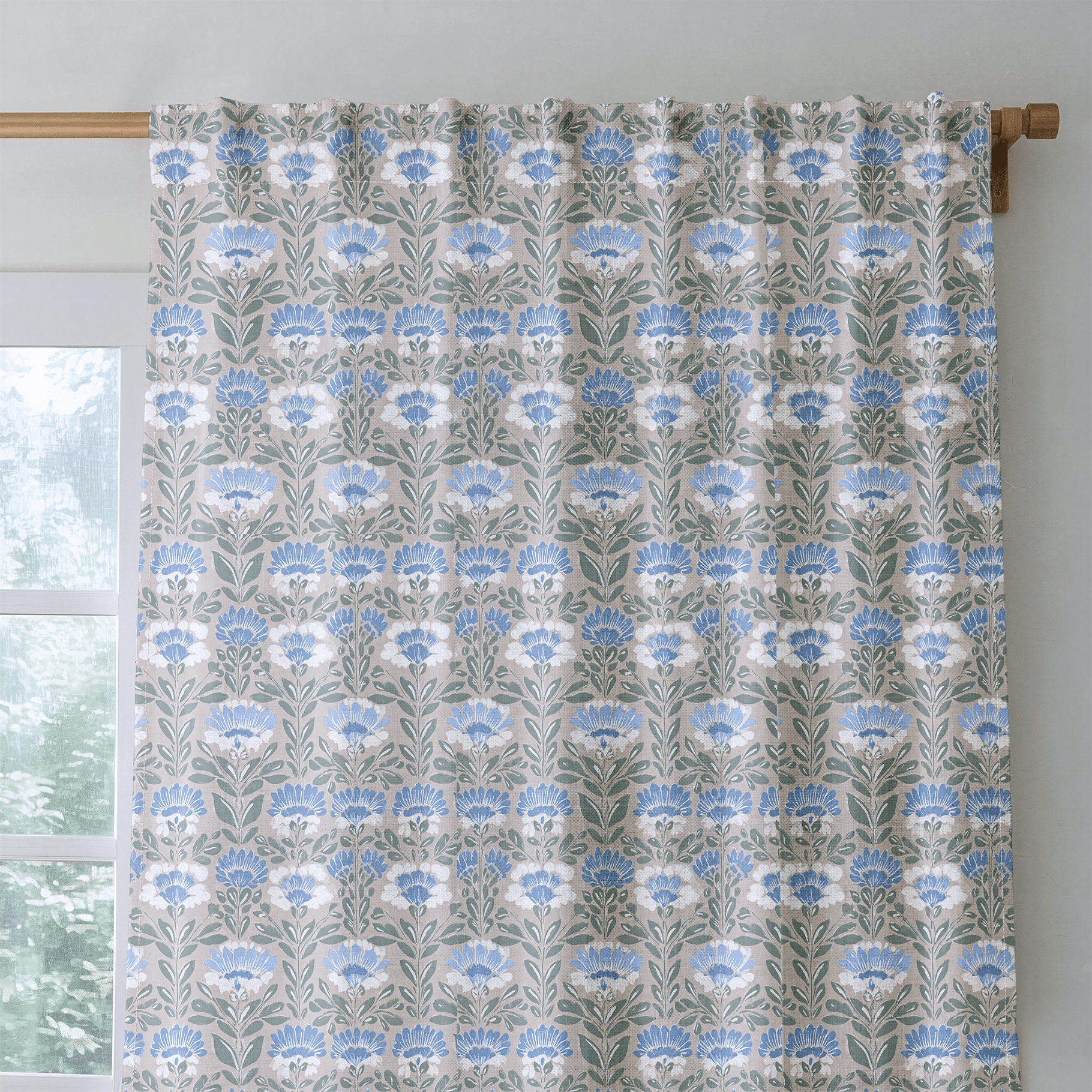 Carousel of Flowers - Curtain Panel - The Drapery