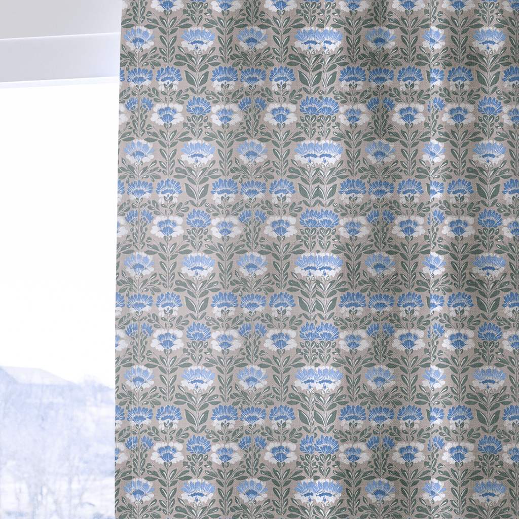 Carousel of Flowers - Curtain Panel - The Drapery