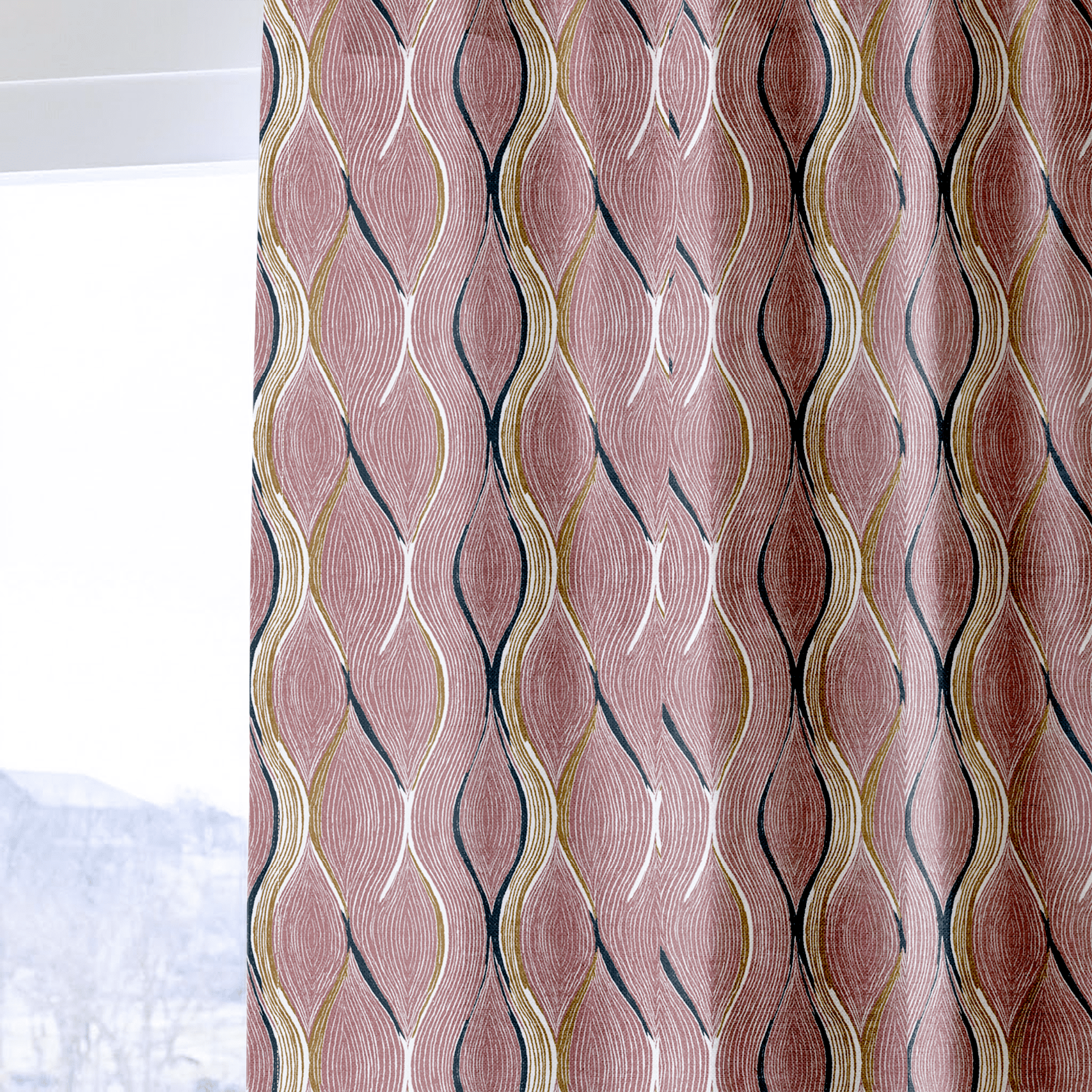 Cashel Waves - Curtain Panel - The Drapery