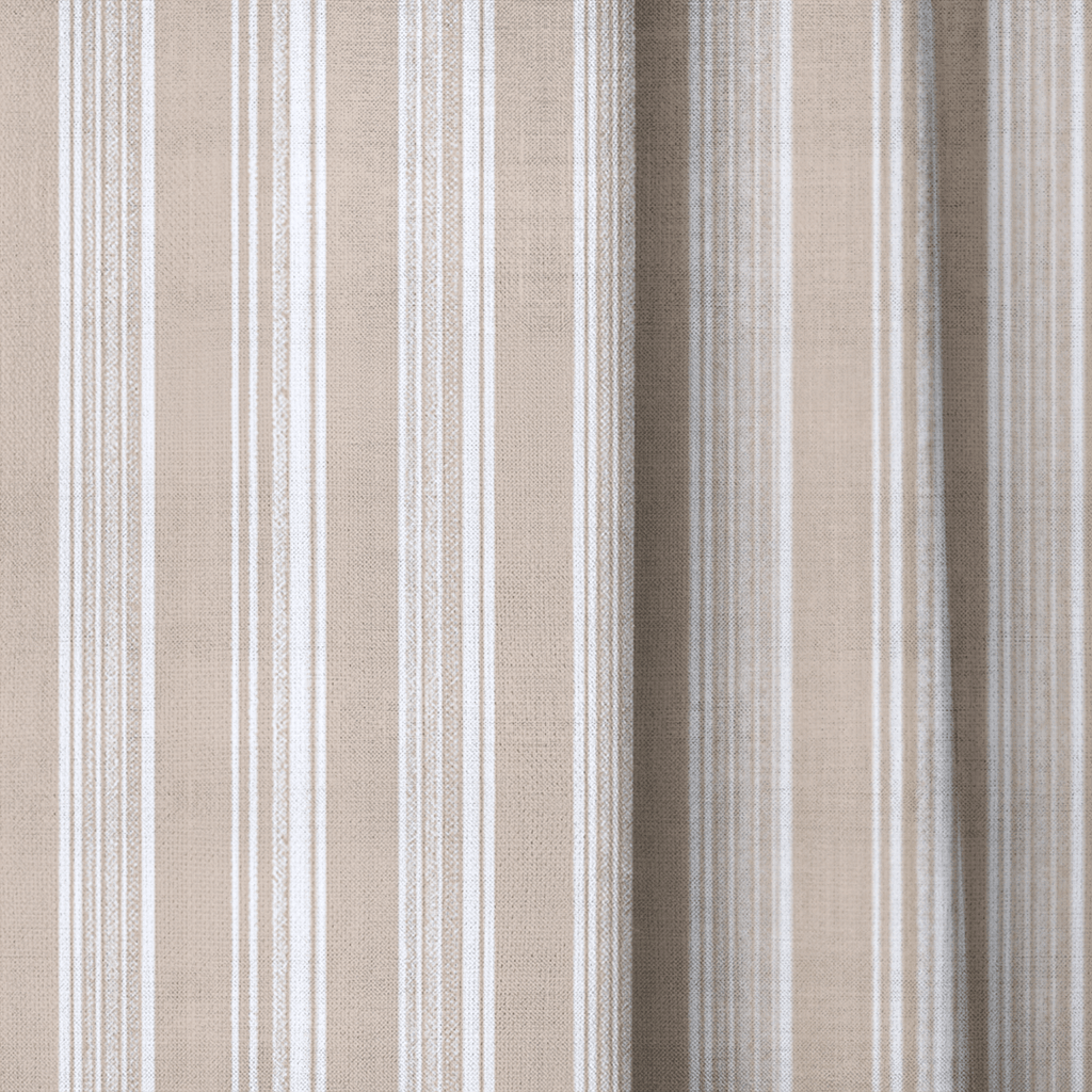 Cashmere Stripe - Curtain Panel - The Drapery