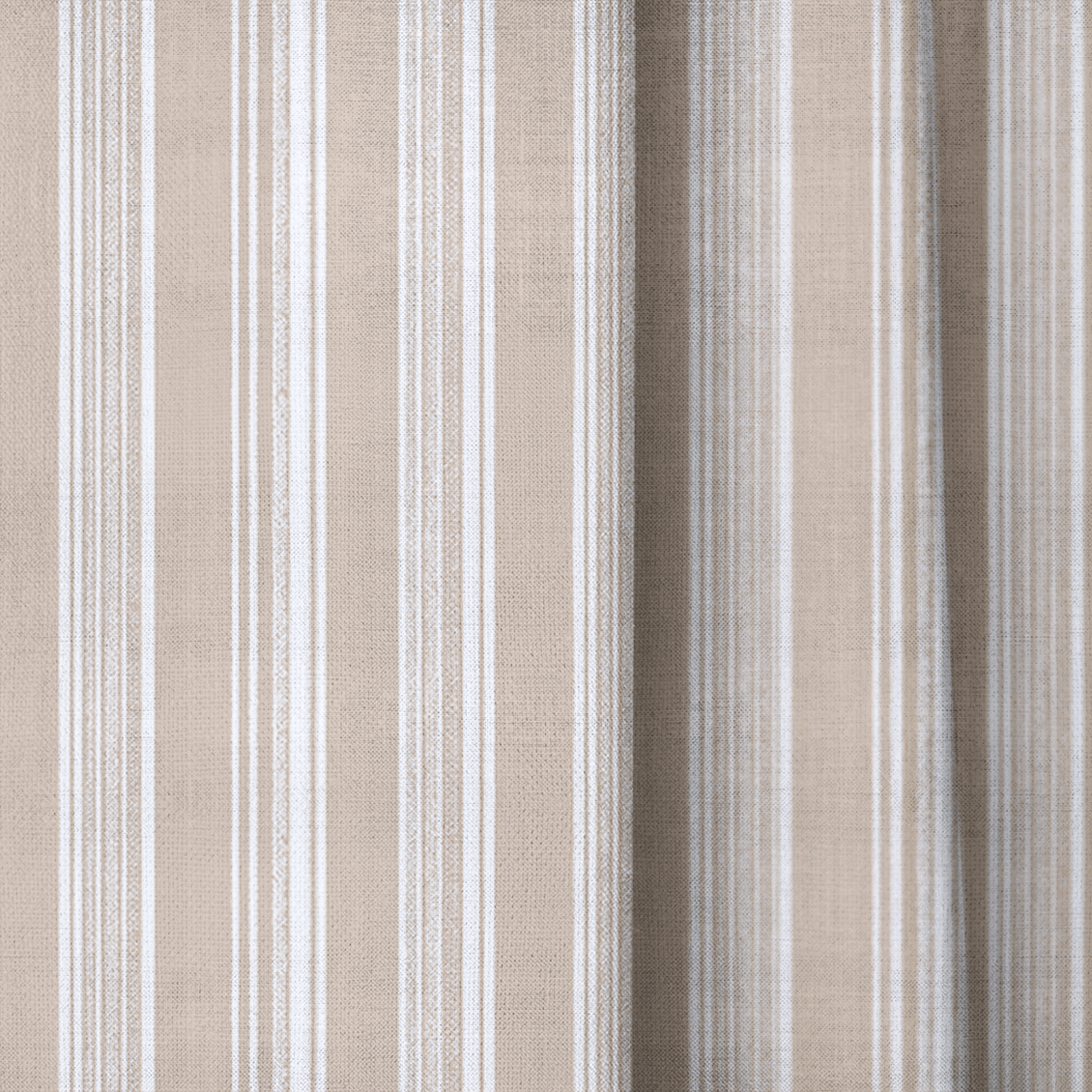 Cashmere Stripe - Curtain Panel - The Drapery