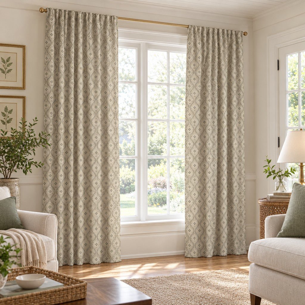 Caspian Olive - Curtain Panel - The Drapery