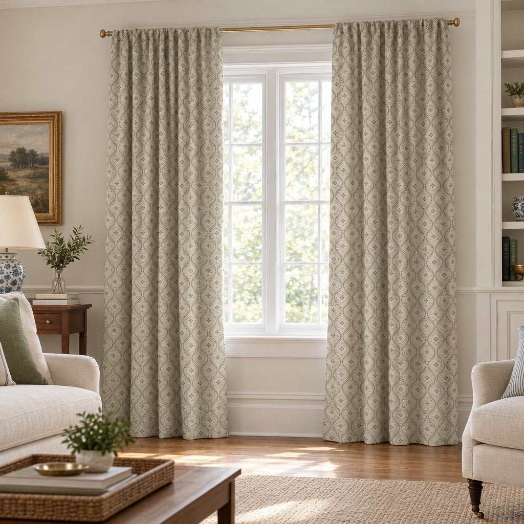 Caspian Olive - Curtain Panel - The Drapery