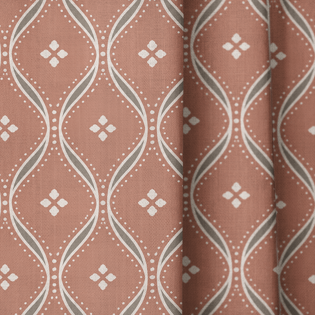 Caspian Rust - Curtain Panel - The Drapery