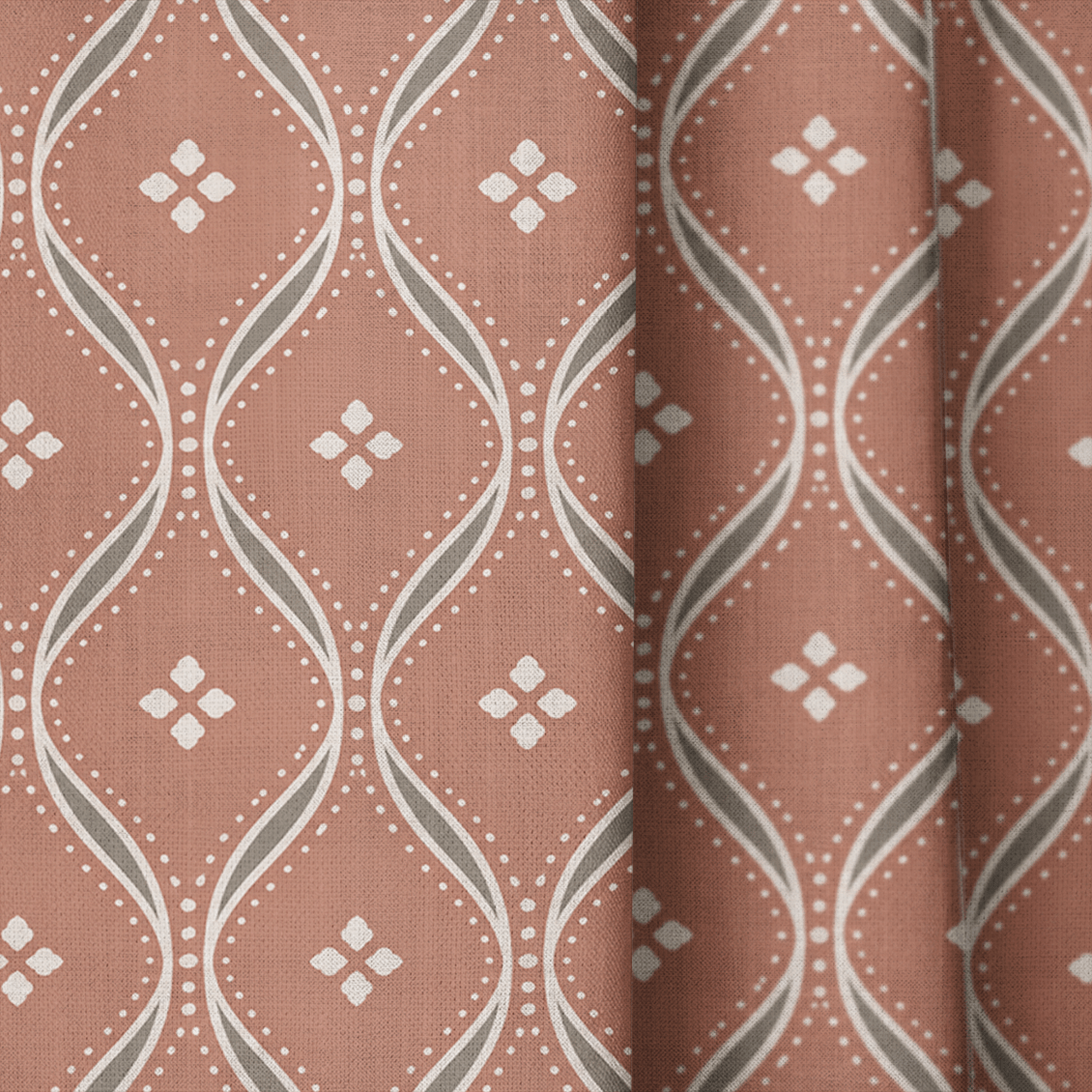 Caspian Rust - Curtain Panel - The Drapery