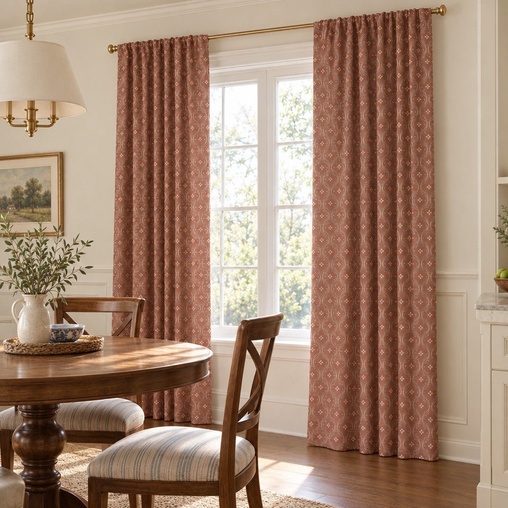 Caspian Rust - Curtain Panel - The Drapery