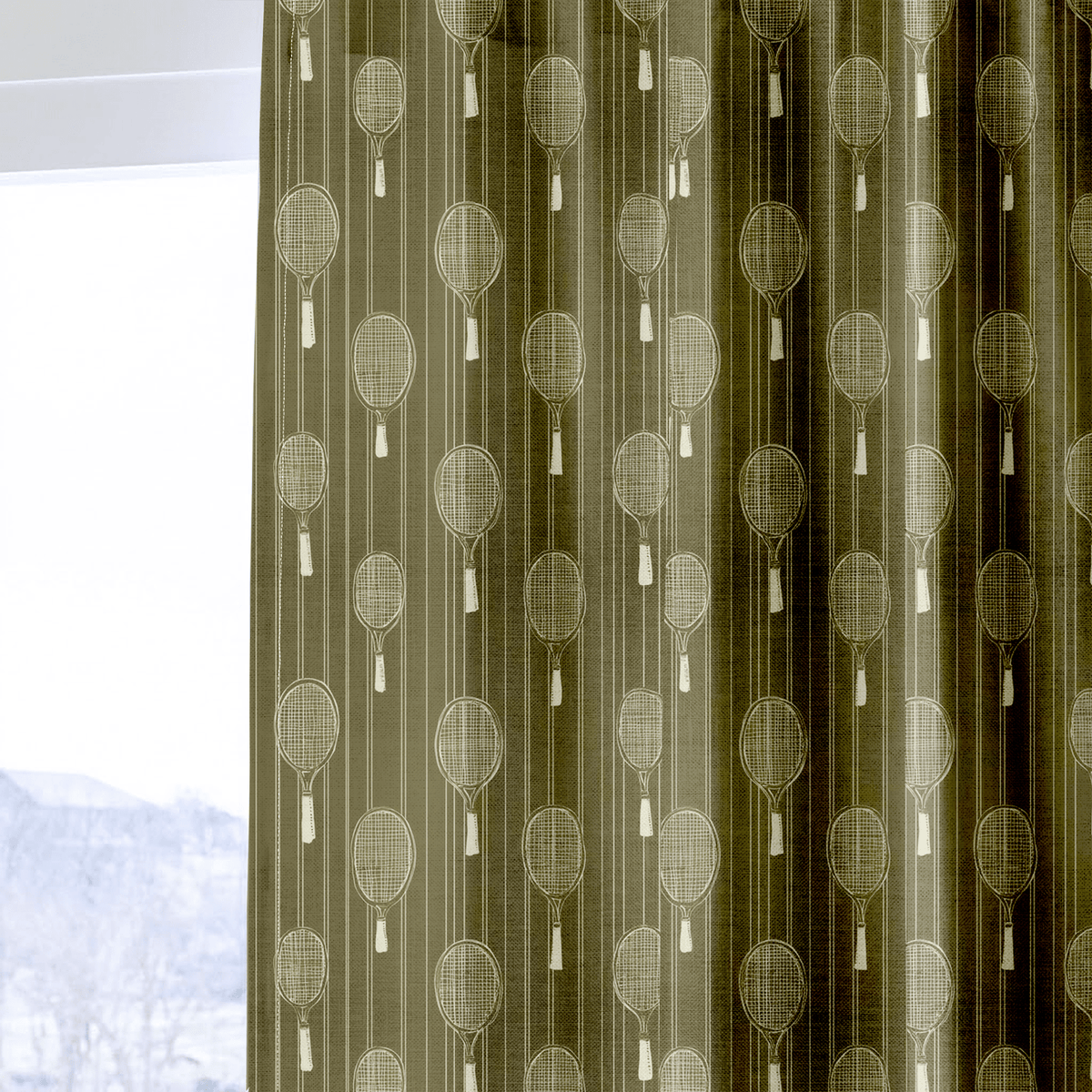 Causing a Racquet - Curtain Panel - The Drapery