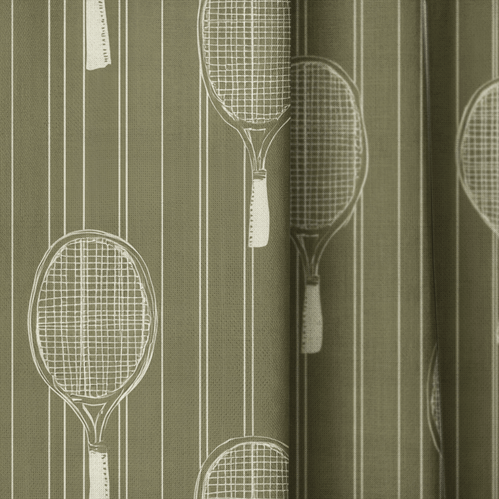 Causing a Racquet - Curtain Panel - The Drapery