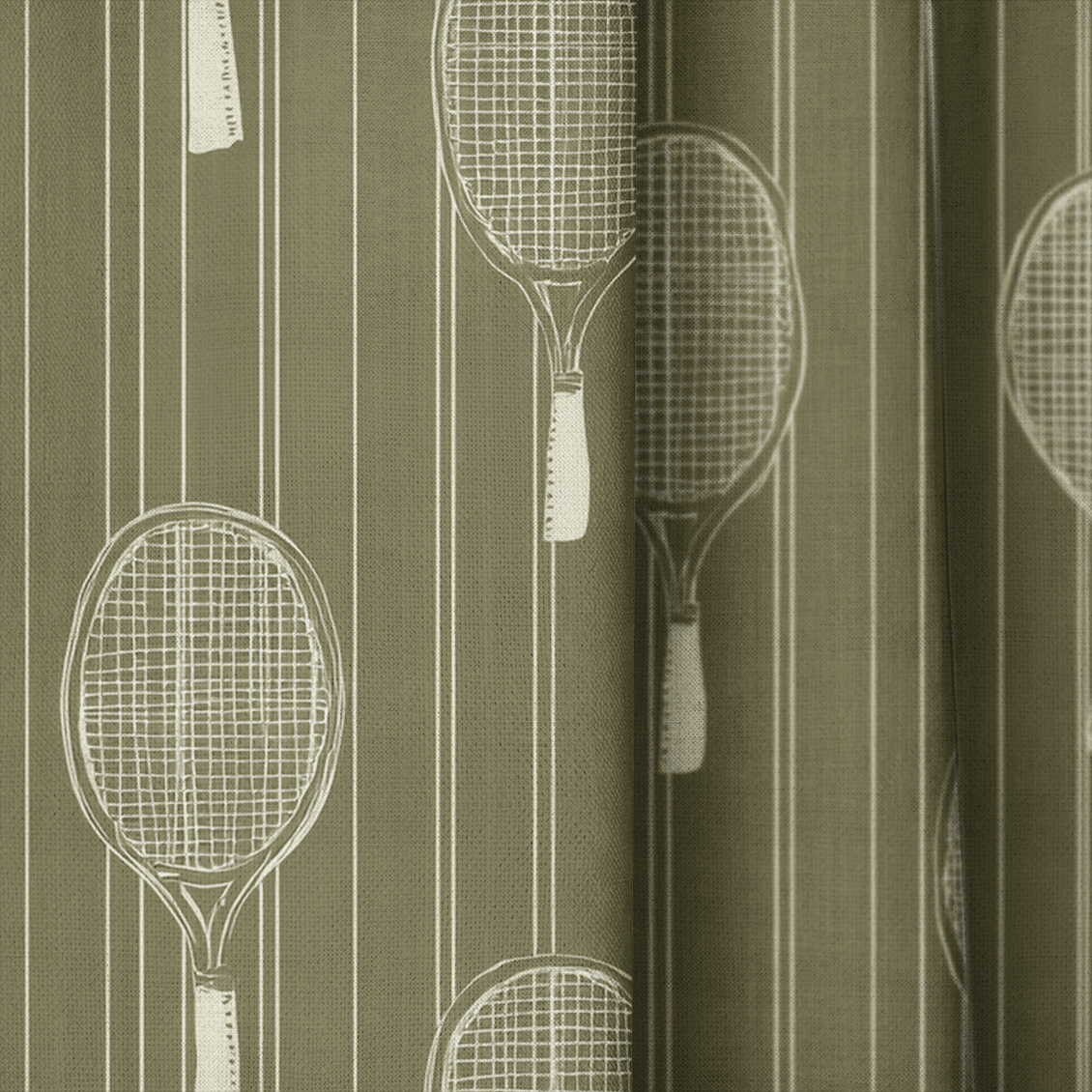 Causing a Racquet - Curtain Panel - The Drapery