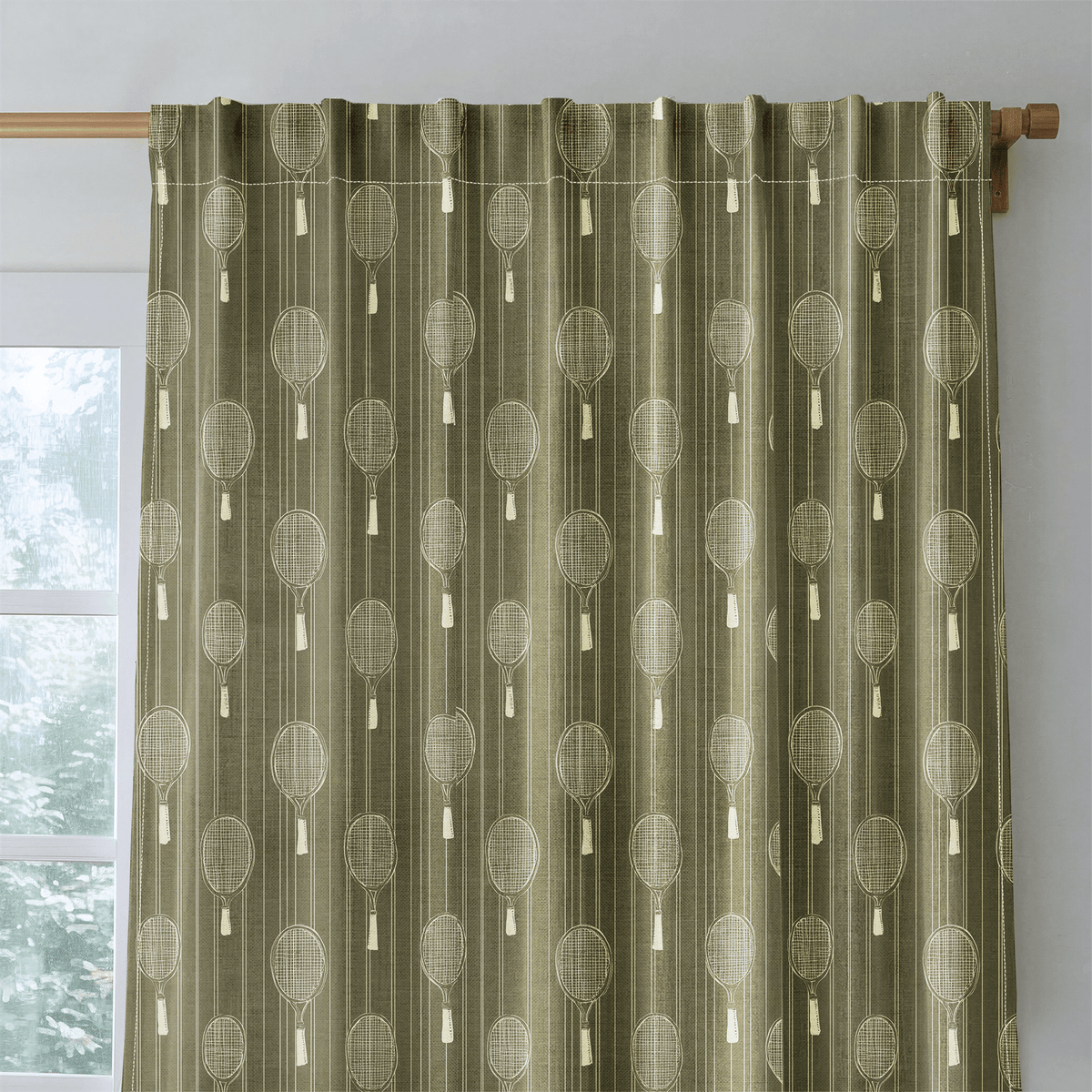 Causing a Racquet - Curtain Panel - The Drapery