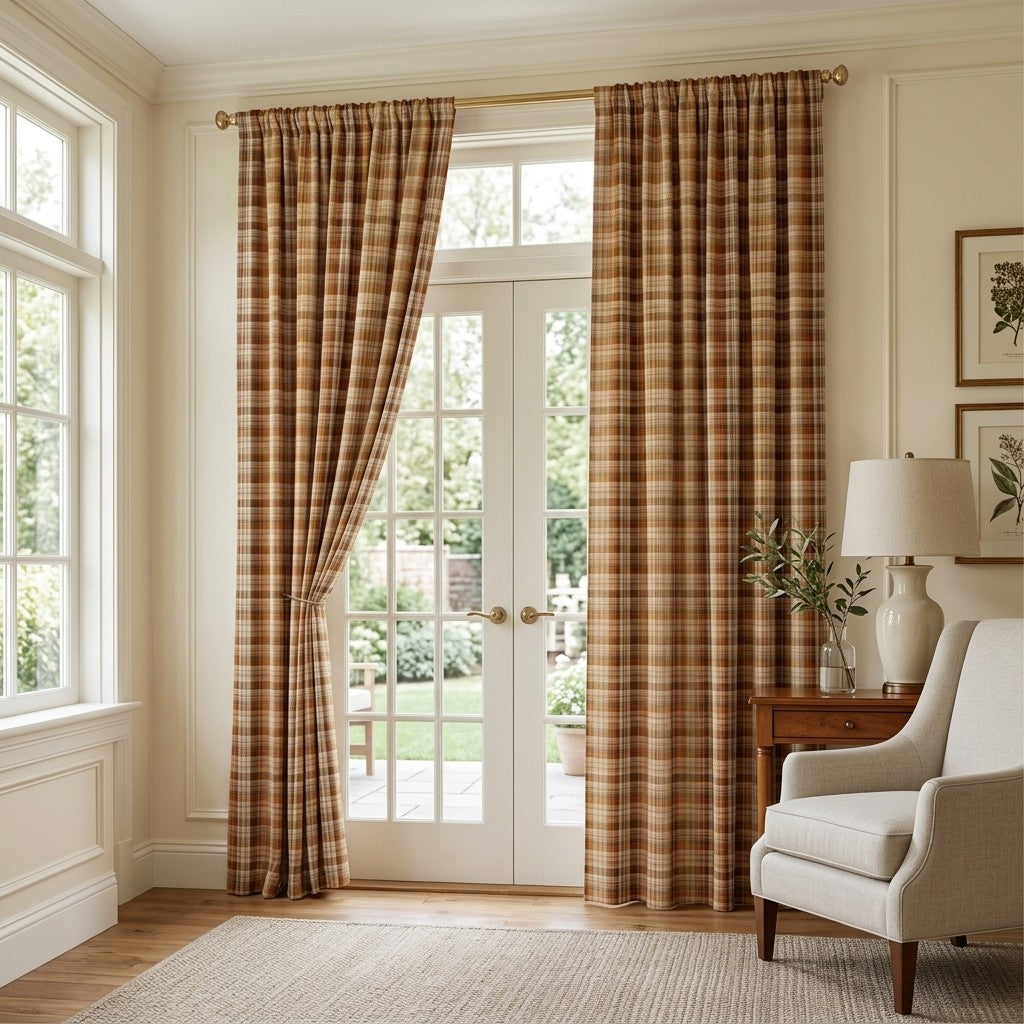 Classic Autumn Tartan - Curtain Panel - Sunroom