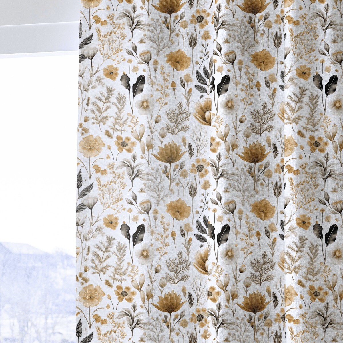 Celeste Floral - Curtain Panel - The Drapery