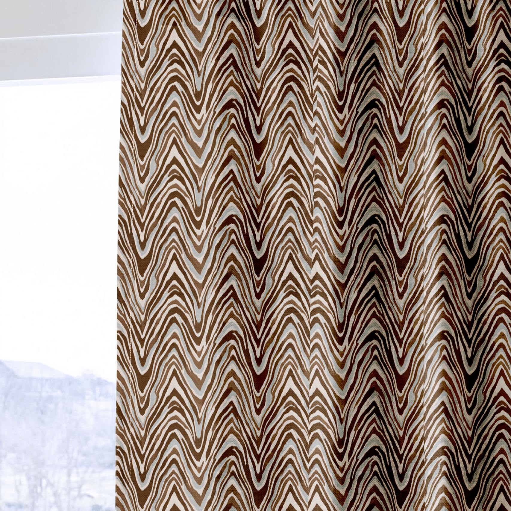 Celeste Waves - Curtain Panel - The Drapery