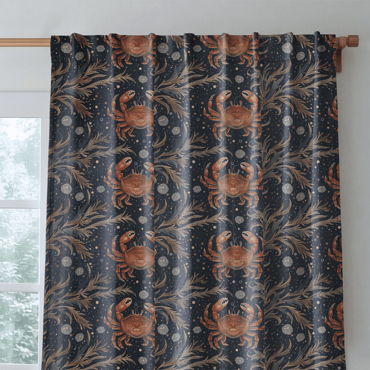 Celestial Crabs - Curtain Panel - The Drapery